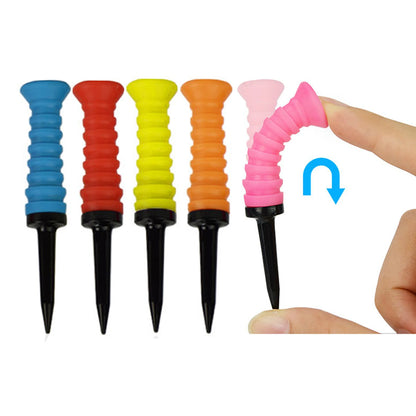 5Pcs Premium Elastic Golf Tees - 83mm/3.24" Rubber Ball Tee Holder - Durable & Flexible Golf Accessories