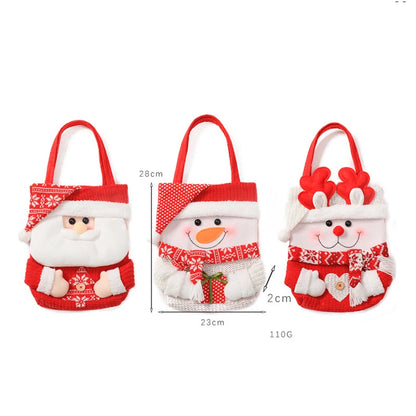 Hot Sale Christmas Gift Bag Christmas Eve Cartoon Candy Gift Bags Can Be Used for The Big Holiday Christmas Tote Bags