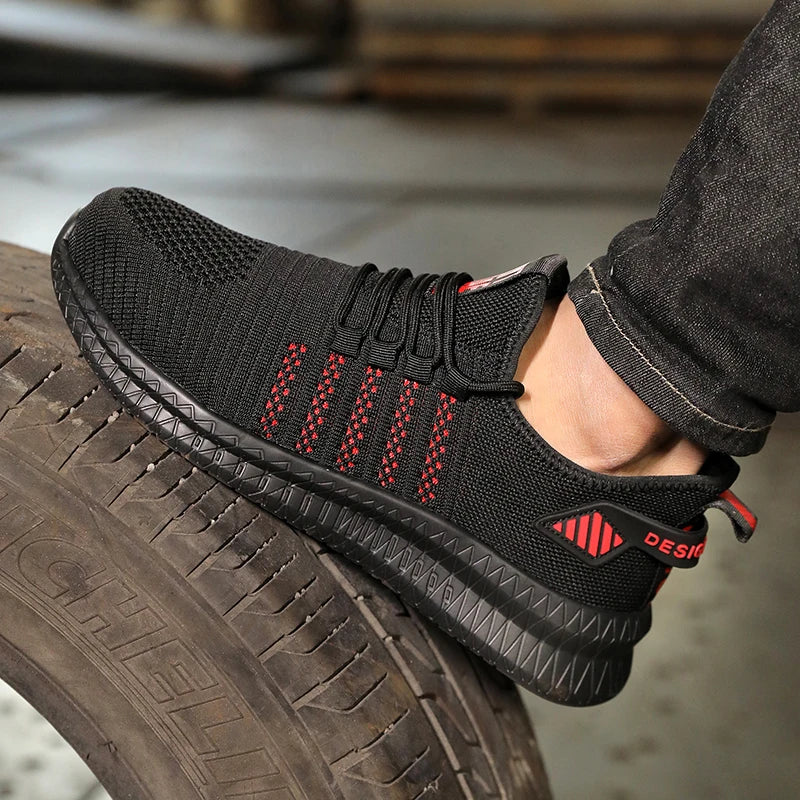 Men's work safety shoes are anti smashing, anti piercing, anti slip, wear-resistant, and outdoor fashionable sports shoes