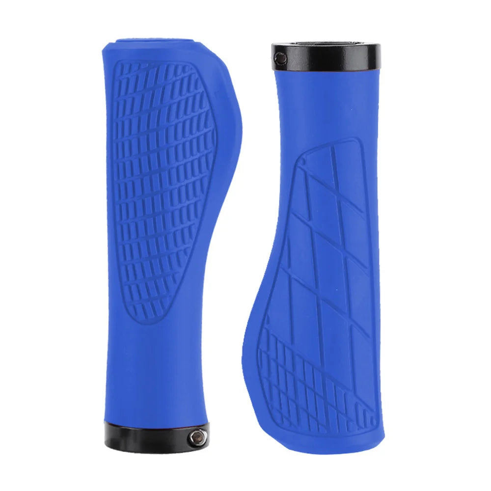 1Pair MTB Bicycle Grips Shockproof Bike Handlebar Cover Anti-Slip Lockable Grips Ergonomic Cycling Rubber Ball Handle Grips