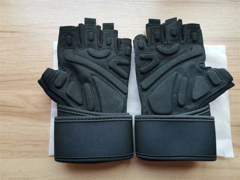 Half Finger Bodybuilding Gym Gloves Weightlifting Dumbbell Kettlebell Training Workout Fitness Gloves For Man  Women