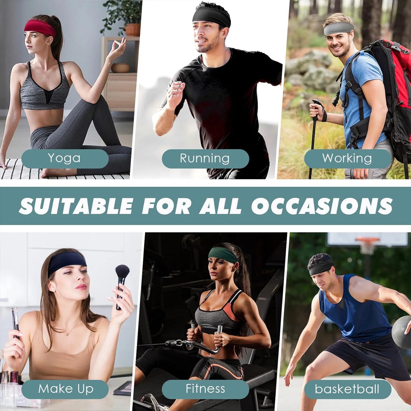 MIAO-US Sweat-Absorbent Sports Headband