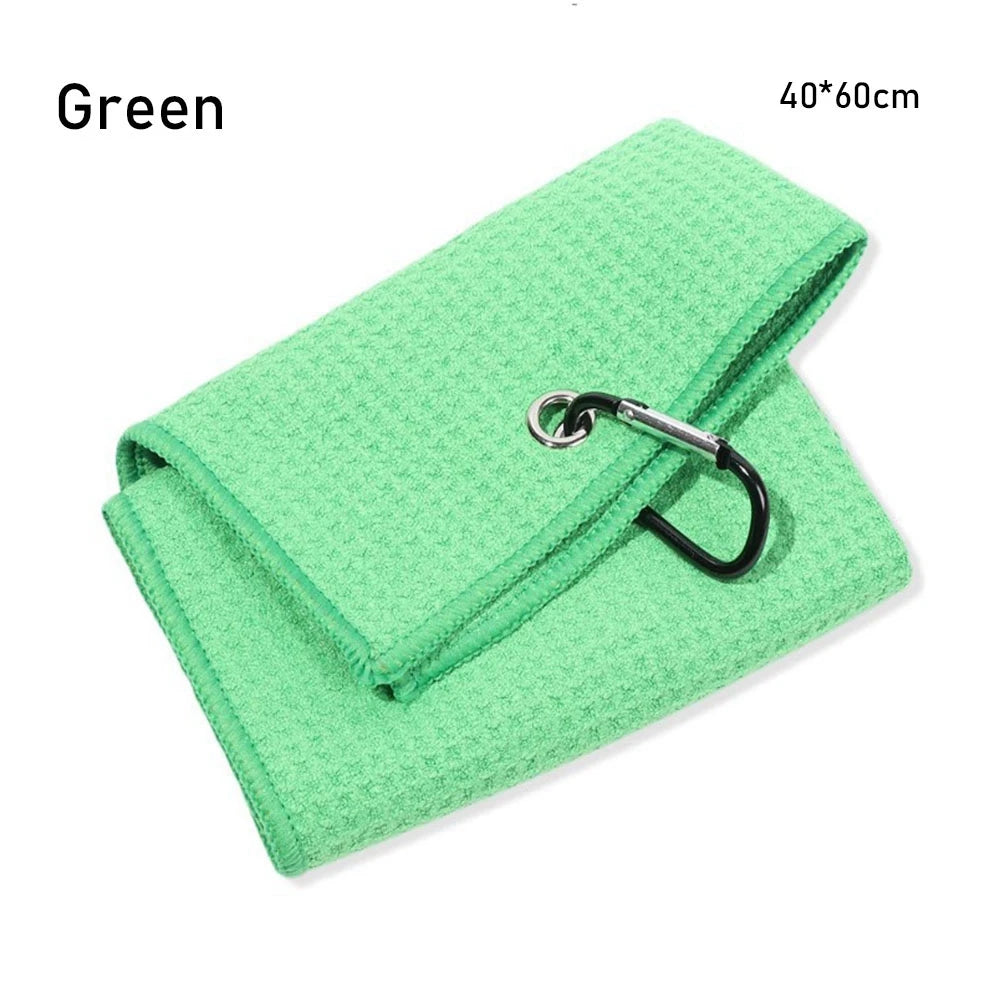 8 Colors Balls Hands Microfiber With Carabiner Hook Golf Towel Cleaning Towels Cleans Clubs