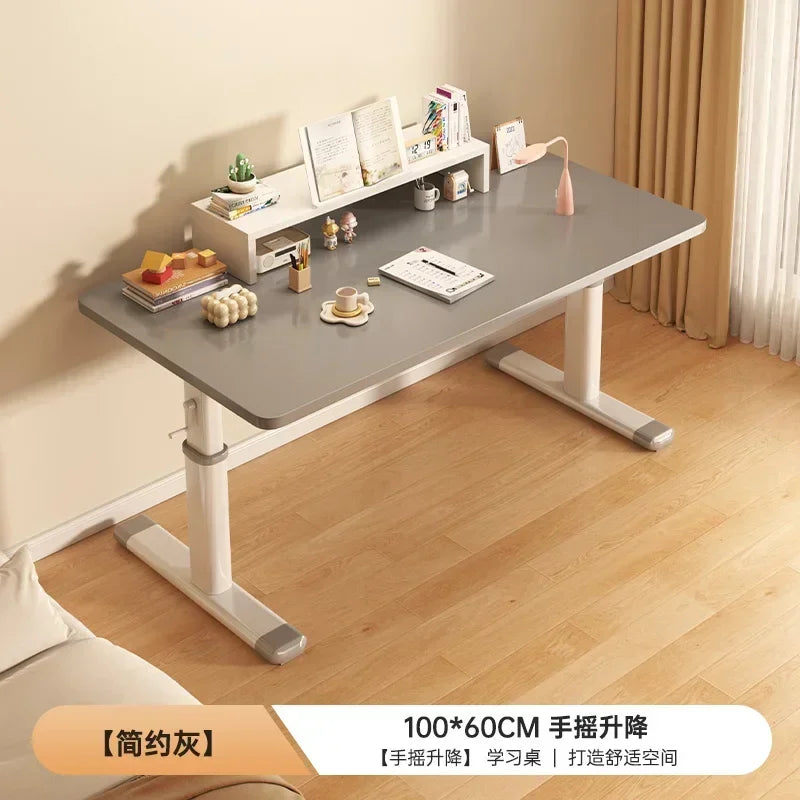 Modern Computer Standing Desk, Adjustable Height Electric Sit Stand Up Down student study Table, 47 Inch Ergonomic Rising Desks