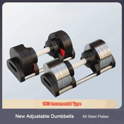New 36KG Adjustable Dumbbells Home Electroplating 1KG Incremental Dumbbell Pure Steel Plate biceps Exercise Adjustable Dumbbell