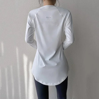 Long Sleeve Yoga Clothes Women 2024 Sportswear Woman Gym Running Blouses Shirts Sports Tops Fitness T-shirt Gym Clothing Workout