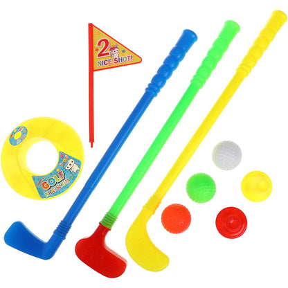 Mini Golf Set For Kids Golf Clubs Plastic Kids Golf Toy Set Balls Practice Holes Flags Stakes Children Educational Toys Golf