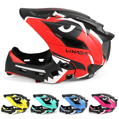 Kids Detachable Full Face Bike Helmet Ultralight Cycling Sports Safety Helmet for Skateboard Scooter Roller Skating