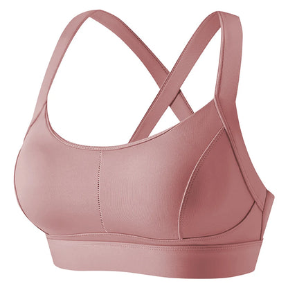 Women High Impact Sports Bra Criss Cross Back Padded Bra Workout Fitness Sports Yoga Bras Shockproof Sport Crop Top Vest