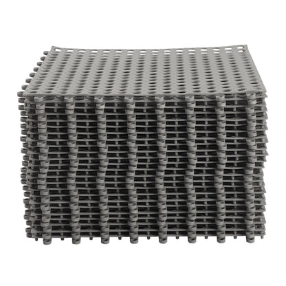 Interlocking Puzzle PVC Foam Gym Tile Floor Mats Cushion 24PCS 11.81" x 11.81" Non-Slip Pool Bathtub Floor Tiles Mats