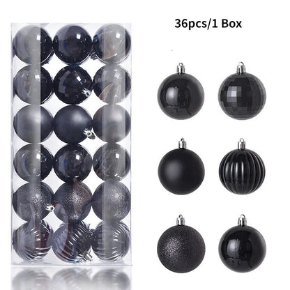 24/36Pcs Christmas Balls 4CM Ball Christmas Tree Pendant Ornaments for Home Party Decor 2025 New Year Navidad Gifts Accessories