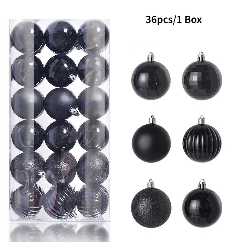 24/36Pcs Christmas Balls 4CM Ball Christmas Tree Pendant Ornaments for Home Party Decor 2025 New Year Navidad Gifts Accessories