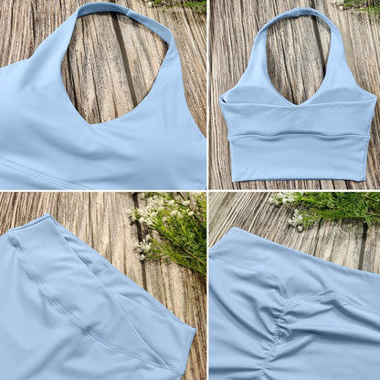 Sport Bra Gym Leggings Set Women's Tracksuit Yoga Clothing Dance Sport Set Female Training Suit for Fitness