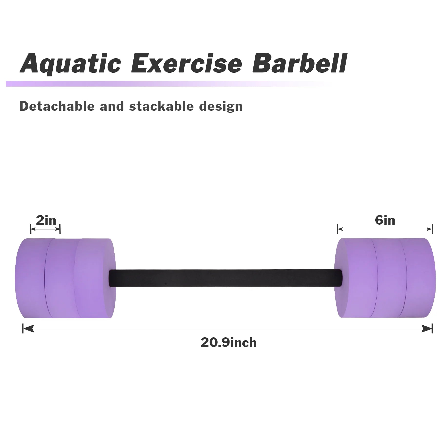 Hikeen Aquatic Exercise Dumbbells Water Dumbbell Resistance Fitness Barbells with 4 High-Density EVA Foam Pool Weights Dumbbells