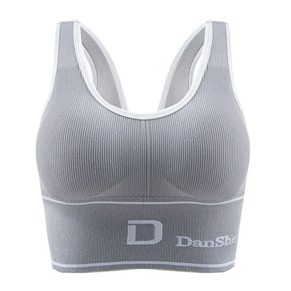 Women's Sports Letter Bras Fitness Seamless Plus Size Bra Tops Full Coverage Wireless Femme Bralette Bra