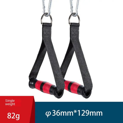 1 Pair of Multifunction Fitness Resistance Bands Handles Anti-slip Wear Resistant Nylon Webbing Grip Puller Handle TPR Strong