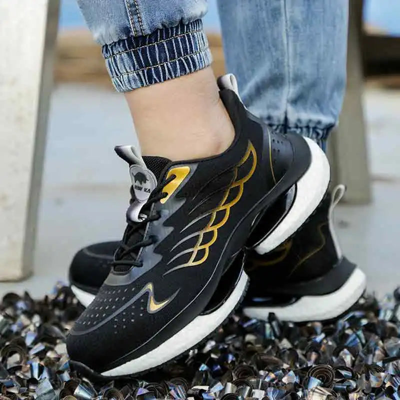 Fashion Safety Men's Sports Safety Shoes Insulated Work Shoes Plastic Steel Toe Anti-Puncture Lightweight Protective Shoes