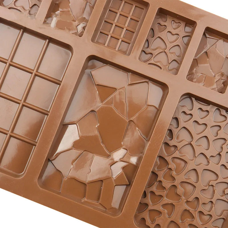Food Grade Break-Apart Chocolate Molds, Non-Stick Silicone Protein and Energy Bar Molds
