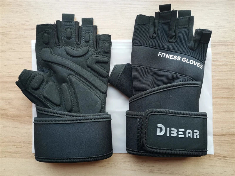 Half Finger Bodybuilding Gym Gloves Weightlifting Dumbbell Kettlebell Training Workout Fitness Gloves For Man  Women