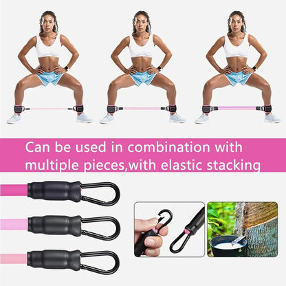 Resistance Bands With Ankle Straps Fitness Workout Training Resistance Bands Home Yoga Stretch Elastic Pilates Gym Equipment
