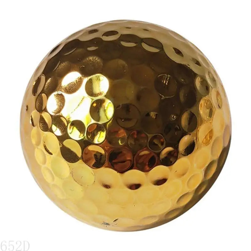 AP28 4.26cm 1.68In Plated Gold Golf Balls for Golfer Indoor Outdoor Swing Putter Training Practice Balls For