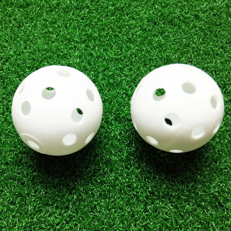 12Pcs Practice Golf Balls Hollow Plastic Golf Training Balls Colored Airflow Golf Balls Swing Practice Driving Range PE Toy Ball