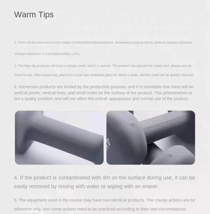 Yoga Flat Head Scrub Impregnated Plastic Dumbbells For Men And Women Home Exercise Sports Equipment Solid Cast Iron Dumbbells