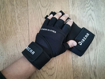 Half Finger Bodybuilding Gym Gloves Weightlifting Dumbbell Kettlebell Training Workout Fitness Gloves For Man  Women