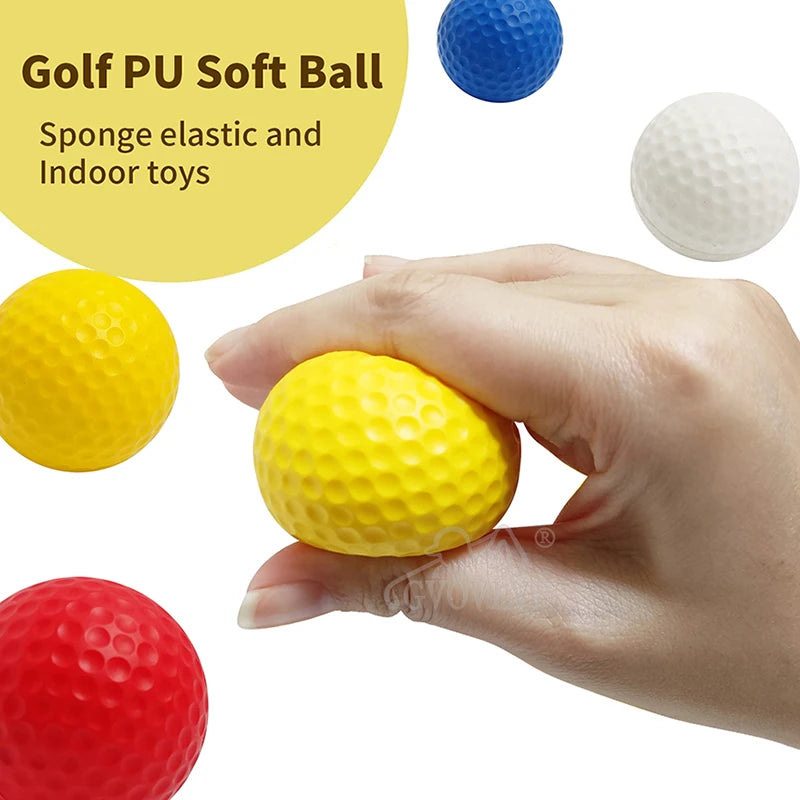 PU Foam Golf Balls Indoor Outdoor Training Colorful Practice Soft Foam Golf Ball Limited Flight Golf Practice Balls Gift