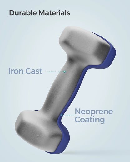 SONGMICS Set of 2 Dumbbells, 2 x 2.5 kg Hand Weights with Neoprene Coating, Hexagonal Dumbbells Pair, Home Workout