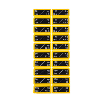 Weight Stack Labels Weight Identification Classification for Gym Equipment Sporting Goods Strength Training Machine Attachments