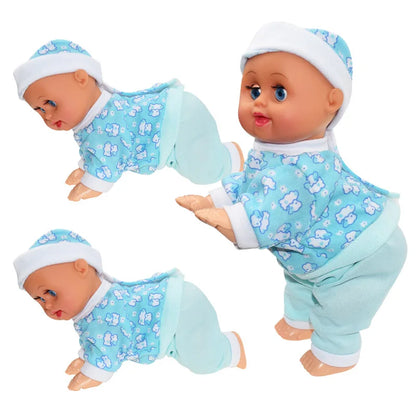 Electric crawling sound and light twisted buttocks doll cute children's doll