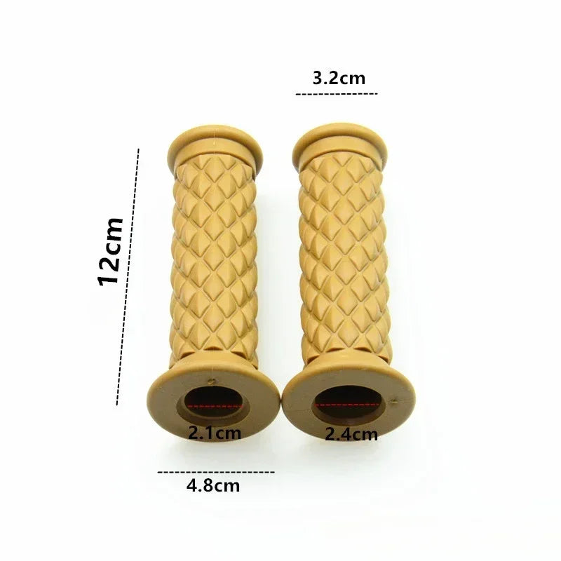 Universal 7/8" 22mm 24mm Retro Motorcycle Hand Grips Non-slip Rubber Handlebar Grips for Moto Scooter Motocross Motorbike Grips