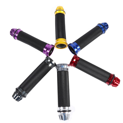 Handlebar Grips Motorcycle CNC Aluminum Rubber Handlebar Hand Grips for 7/8" Handle Bar Bike Bicycle Motorcycle Handlebar Grips