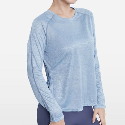 New Yoga Clothing Long-sleeved Female Quick-drying Sports T-shirt Professional Outdoor Training Running Netflix Fitness Clothing