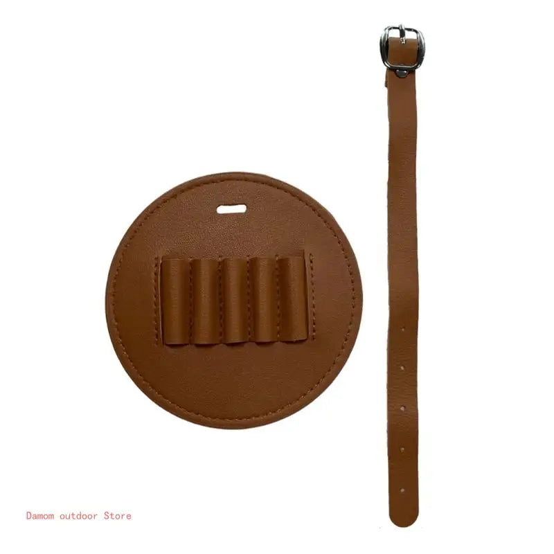 Waterproof Round Golf Tees Bag PU Leather Golf Tees Holder Carriers Golf Training Accessories Easy to Use