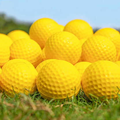 Yellow PU Golf Practice Balls 42.67mm Durable Training Golf Balls Men Women High Elasticity Golf Home Office Sport Equipment ZYF