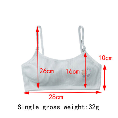 8-16 Years Kids Bras Young Girls Underwear Teenage Training Bras Women Cotton Kids cute Brassiere Tube Tops Girl's Sport Bras