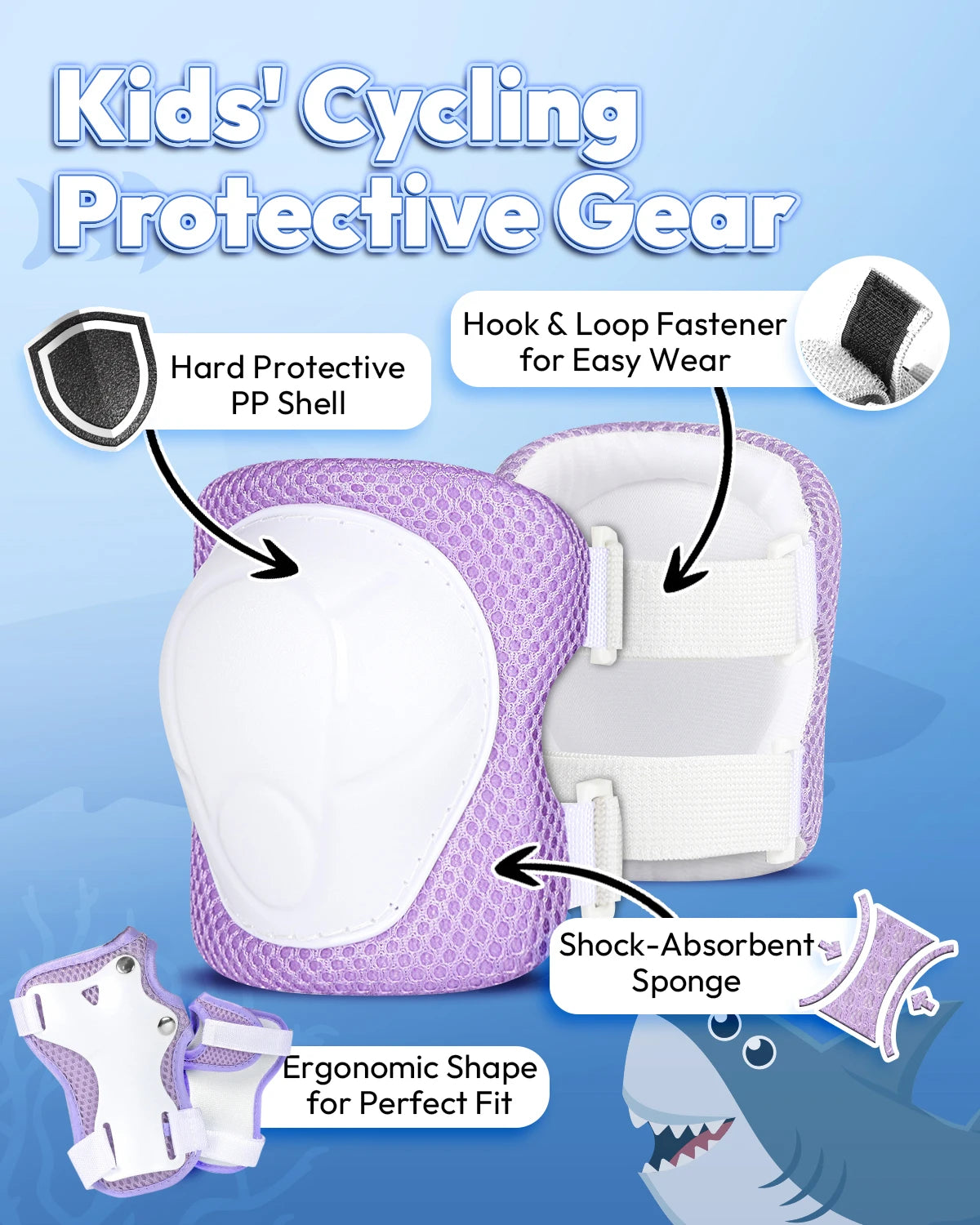 FUNWICT Children Bicycle Helmet Guard Knee Elbow Gear Sports Safety Cap for Balance Bike Skateboard lightweight