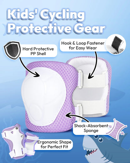 FUNWICT Children Bicycle Helmet Guard Knee Elbow Gear Sports Safety Cap for Balance Bike Skateboard lightweight