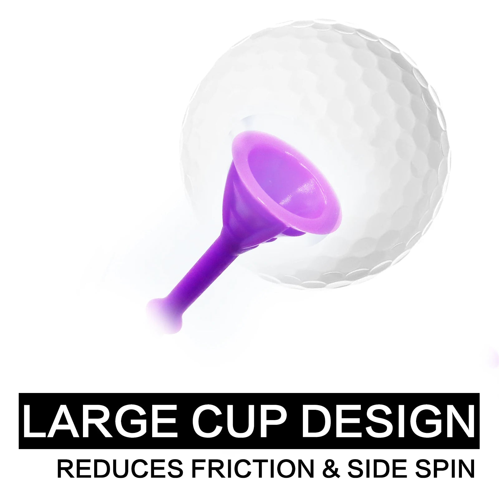 Golf Tees Plastic 3 1/4 inch Upgrade Bulk 50 Pack Reduce Friction Side Spin Durable Stable 83mm Long Tee for Golfer Practice