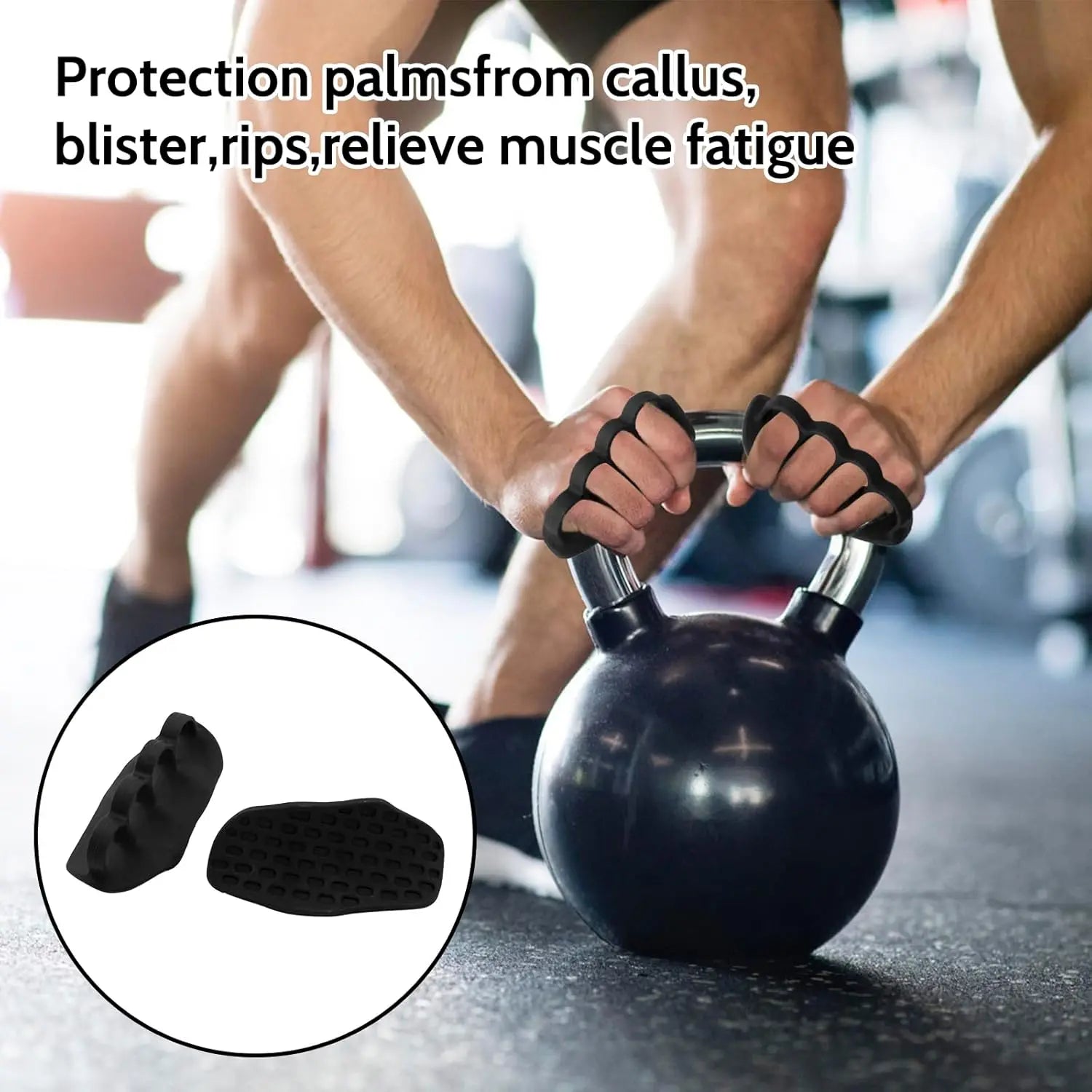Finger Grip Strength Gym Hand Grips for Weight Lifting Rubber Anti-Slip Workout Gloves Gym Grips for Men Women Training Exercis
