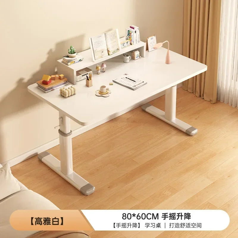 Modern Computer Standing Desk, Adjustable Height Electric Sit Stand Up Down student study Table, 47 Inch Ergonomic Rising Desks