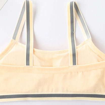 1/4 Sets Wireless Girl's Sports Bra Underwear Sets Cotton Breathable Sweat-Wicking Kids Brassiere and Girls Panties Lingerie Set