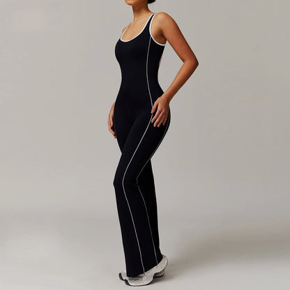 Seamless Yoga Jumpsuits Sports Fitness Peach Hip Backless wide-leg trousers One-Piece Workout Clothe Gym Bodysuit for Women