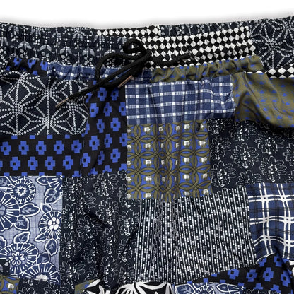 Men's Bohemian Harem Pants Unique Patchwork Print Soft Breathable Material Elastic Waist Casual Looks Beach Trips Yoga Clothing