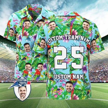 Custom Sports Soccer Team Uniform DIY Name 2025 Summer Male Clothing Outdoor Flower Personality Face Funny Shirts Blouse Tee Top
