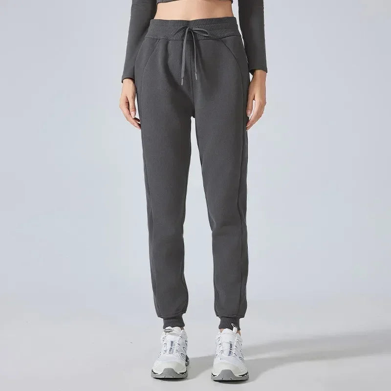 2025 Scuba Women's High Waist Sweatpants Yoga Clothing Autumn and Winter Women Fitness Exercise Cotton Blend Jogger Sweatpants