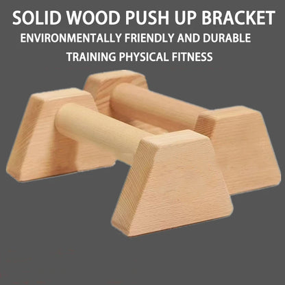 Push-up Stand Wood Pushup Bars Exercise Non-Slip Parallettes Handle Stands Calisthenics Fitness Equipment Home Strength Training