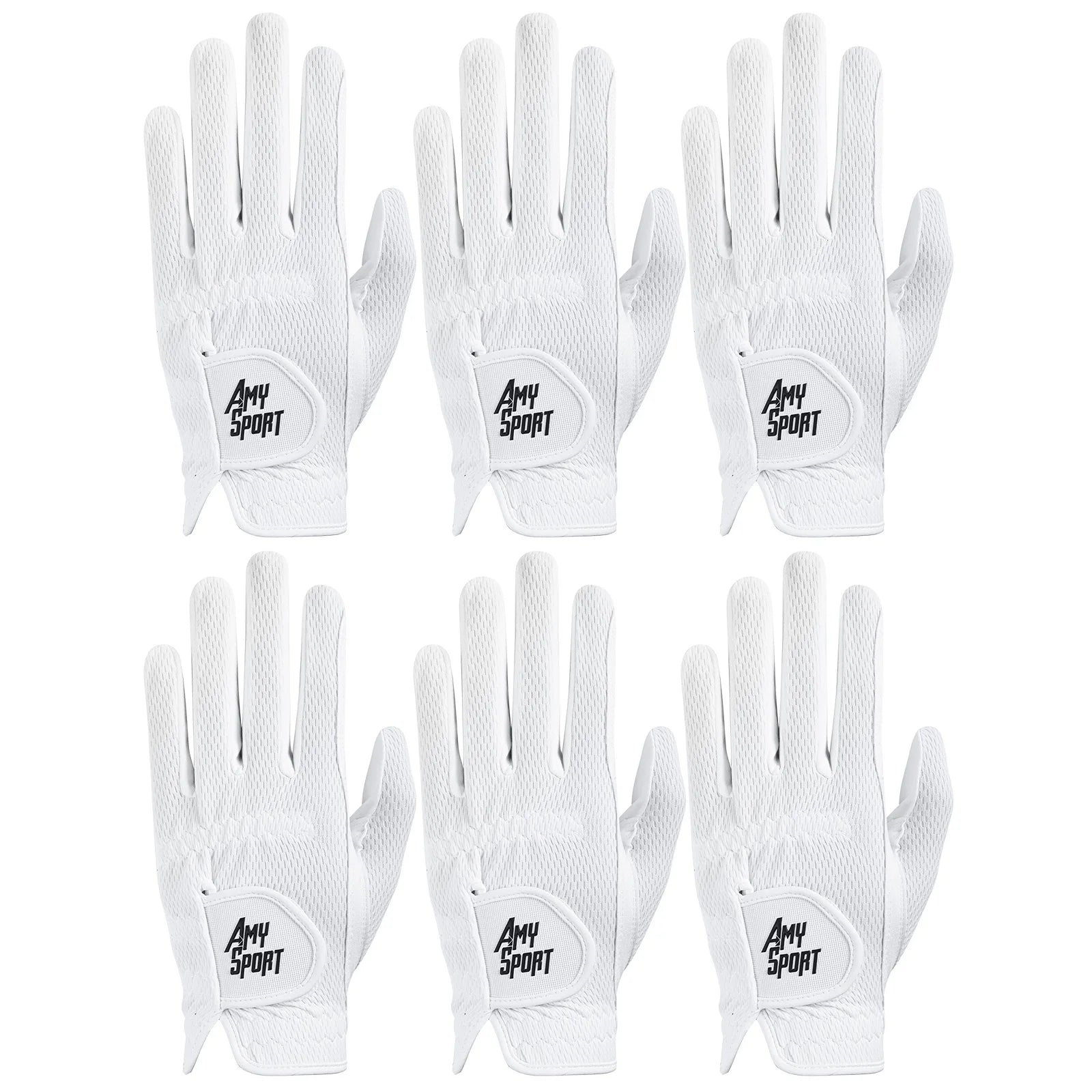 Golf Gloves Men Left Right Hand Rain Grip Hot Wet Weather Value 3/6 Pack, Men‘s Golf Glove All Weather Grip in S M M/L L XL